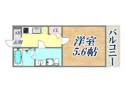 ルミナス グランデ (1K/3階)の間取り写真