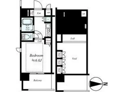 エステムコート梅田東アクアパレス(1K/4階)の間取り写真