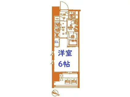 クレイシア横濱阪東橋(1K/7階)の間取り写真