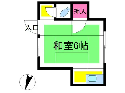 第一末廣ビル(ワンルーム/4階)の間取り写真