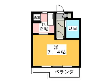 オークヒルズ小豆沢(ワンルーム/4階)の間取り写真