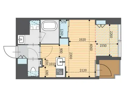 パークルール恵比寿(1LDK/3階)の間取り写真