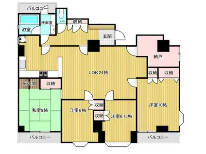 ワンダーボックス太寺(4SLDK/3階)の間取り写真