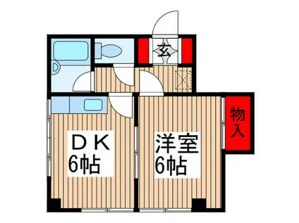 光ヶ丘アーバンビル(1DK/2階)の間取り写真