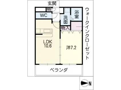 BM-LOHAS(1LDK/3階)の間取り写真