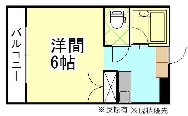 ファイブ南方(1K/3階)の間取り写真