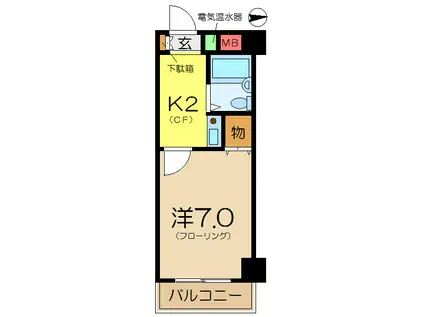 サンヒルズ上大岡A棟(1K/3階)の間取り写真