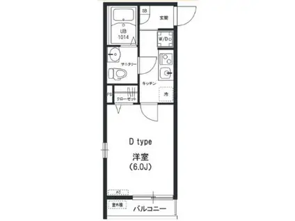リブリ・永福(1K/2階)の間取り写真