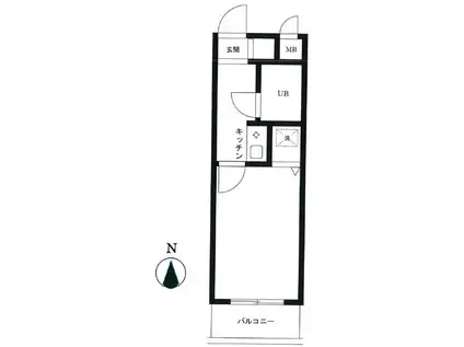 PLAIRE新中野(ワンルーム/4階)の間取り写真