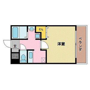 キャノンピア鶴舞(1K/7階)の間取り写真