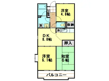 スターヴィヴレ(3DK/3階)の間取り写真