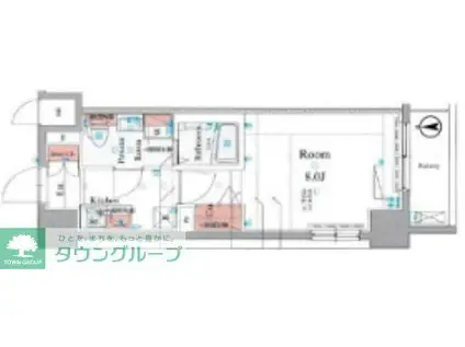 LEXE日暮里ID(1K/5階)の間取り写真