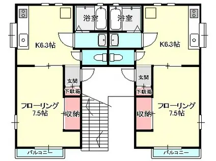 HODAKA CANAL 10(1K/1階)の間取り写真