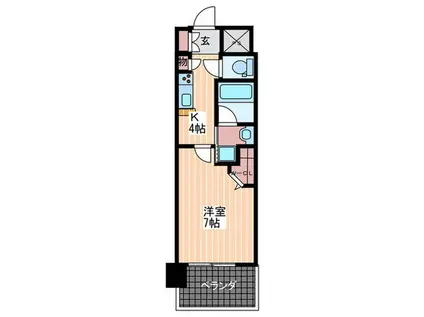 ステイサム舟入中町(1K/3階)の間取り写真
