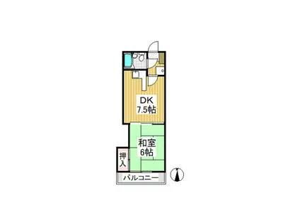 コーポICHIKAWA(1DK/3階)の間取り写真