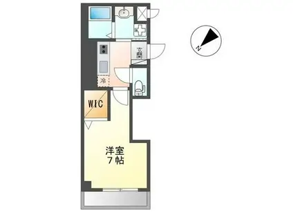 ルミナス(1K/4階)の間取り写真