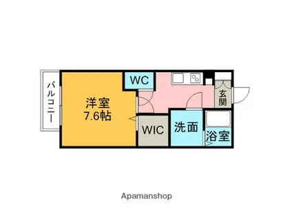 リヴァプール キタ(1K/1階)の間取り写真