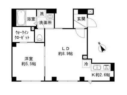 ヴェリタ ペントラ(1LDK/3階)の間取り写真