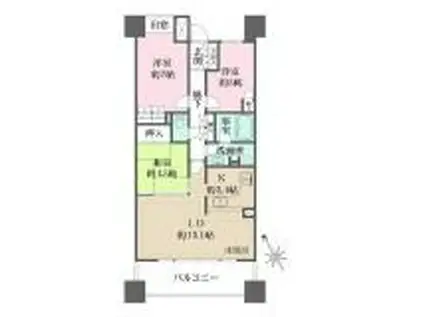 ザ・パークハウス清澄白河リバーサイド(3LDK/14階)の間取り写真