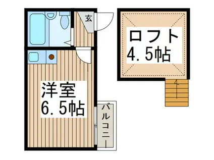 メゾンTWENTY(ワンルーム/2階)の間取り写真