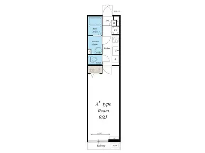 リブリ・コリーヌ(1K/2階)の間取り写真