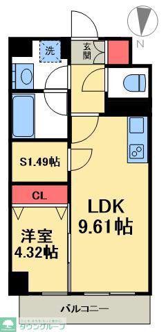 アイル プレミアム東京西新井(1SLDK/9階)の間取り写真
