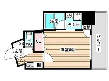 ルーチェ新福島(1K/7階)の間取り写真