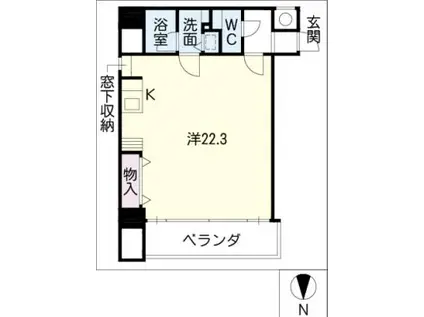 ESSE池下(ワンルーム/8階)の間取り写真