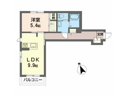 ステラYSJ(1LDK/3階)の間取り写真