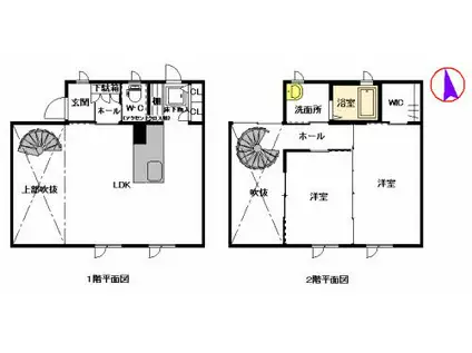 カーサデ武士(3DK/1階)の間取り写真