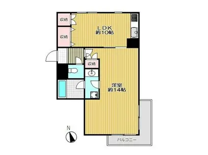 グローリア荻窪(1LDK/8階)の間取り写真