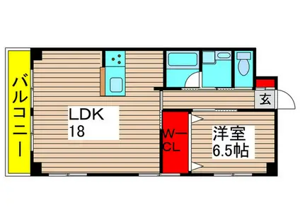 クイーンパレス浅伊(1LDK/5階)の間取り写真