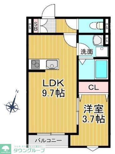 LA-CREA LKS(1LDK/1階)の間取り写真