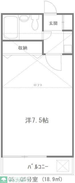 ストーンズ高坂(1K/2階)の間取り写真