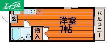 エトワール21 II(1K/3階)の間取り写真