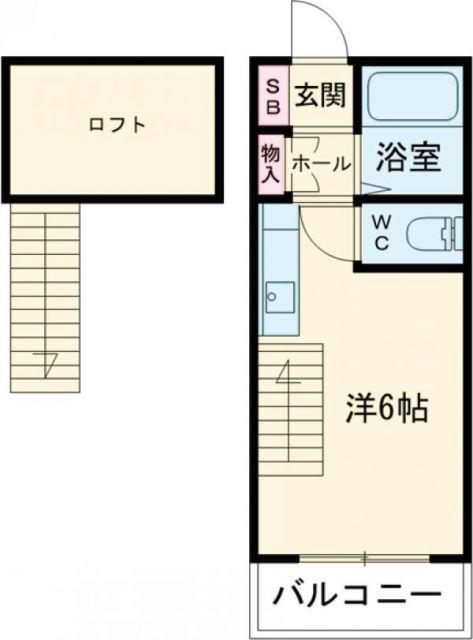 河和田ホームズ(ワンルーム/2階)の間取り写真