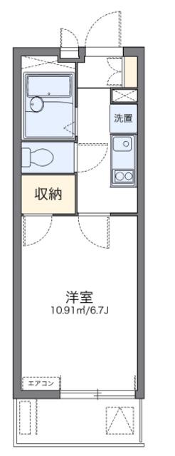 レオパレスアズール新都心(1K/1階)の間取り写真