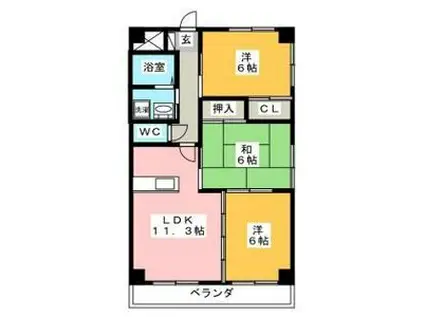 THE T.O.M(3LDK/5階)の間取り写真