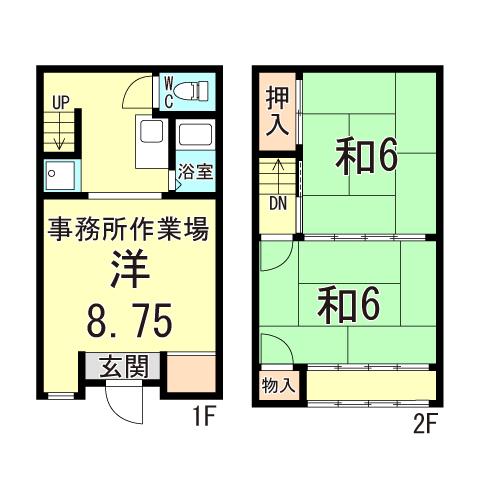 三田ハイツ(2LDK/1階)の間取り写真