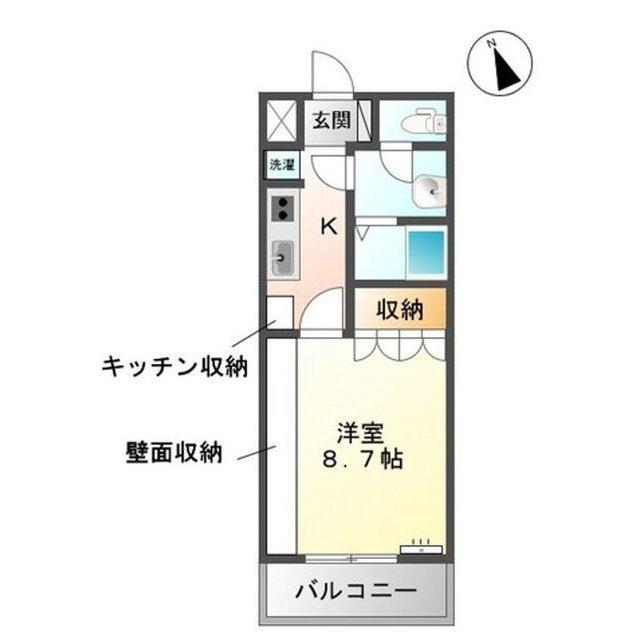 ベル ルージュ(1K/2階)の間取り写真