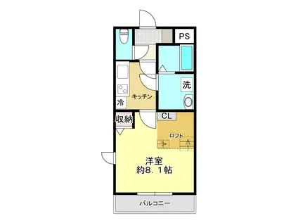 RENACE KURIMA(1K/1階)の間取り写真