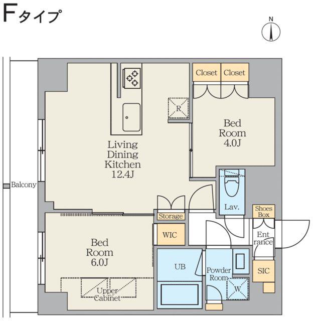 クレストコート東日暮里(2LDK/5階)の間取り写真