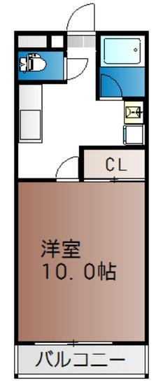 ケイズシティ豊成(1K/3階)の間取り写真