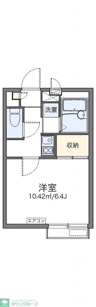 レオパレスドルチェ(1K/3階)の間取り写真