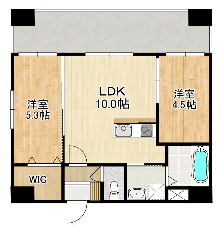 MODERN PALAZZO 浦上駅前(2LDK/7階)の間取り写真