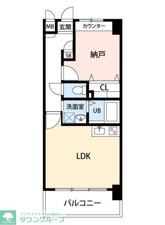 ELLE GARDEN 柏の葉(1LDK/1階)の間取り写真