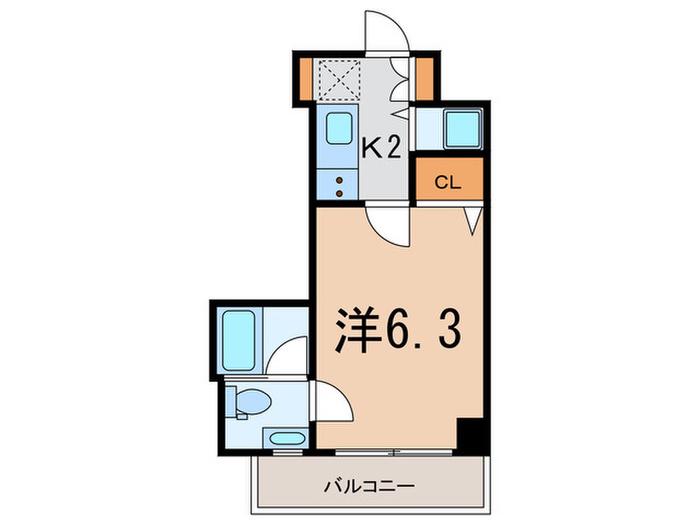 アーバンファースト神楽坂(1K/7階)の間取り写真