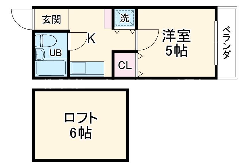 グランブール鳥居本(1K/4階)の間取り写真
