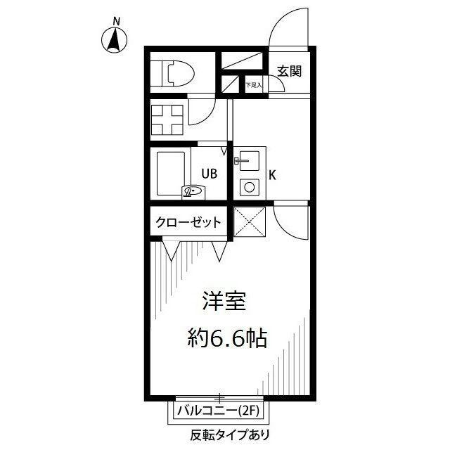 アンプルールブワスブニール(1K/1階)の間取り写真