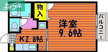 エトワール大松II(1K/2階)の間取り写真